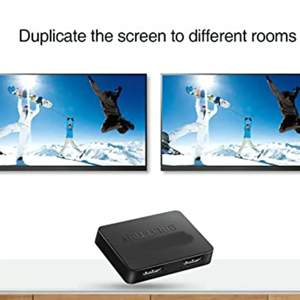HDMI suderinamus Splitter 1-2 Iš 4K Splitter dviejų Monitorių Dublikatas/Veidrodis Tik Splitter 1 2 Stiprintuvą, 1080P 3D Nuotrauka 2