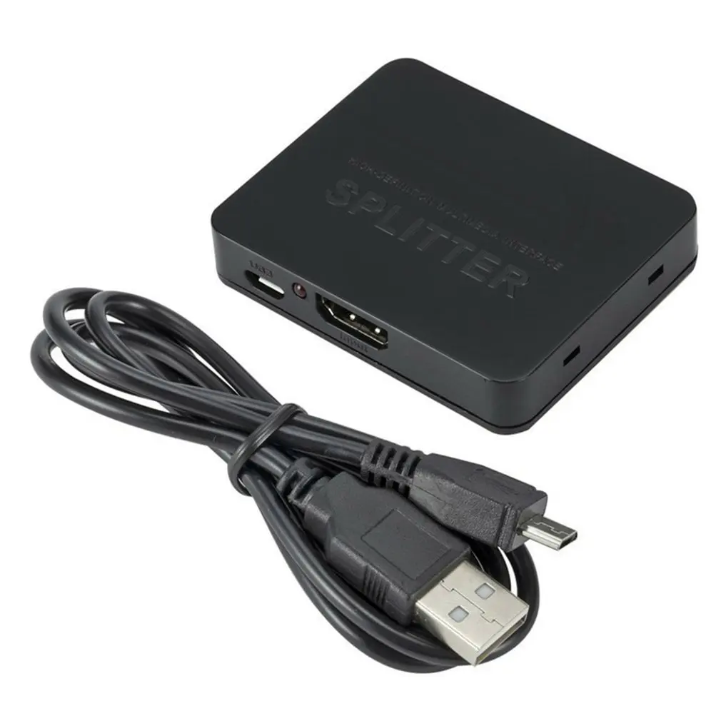 HDMI suderinamus Splitter 1-2 Iš 4K Splitter dviejų Monitorių Dublikatas/Veidrodis Tik Splitter 1 2 Stiprintuvą, 1080P 3D Nuotrauka 3