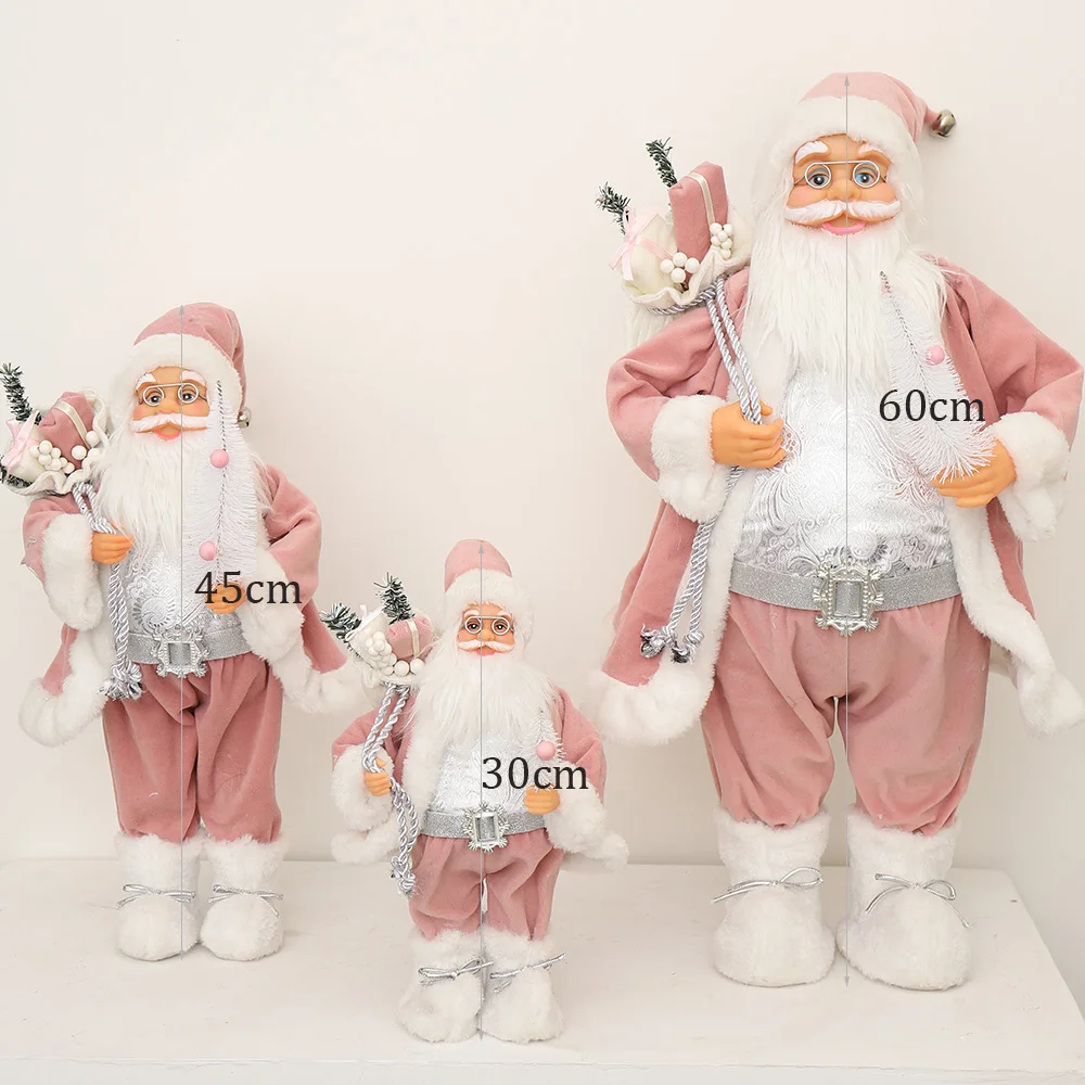 1Pcs 30/45cm Santa Claus ir Kalėdų Dekoracijas Naujųjų Metų Dovana Santa Lėlės Aukštos Klasės Navidad Namų Puošyba, Vaikų Dovanų Nuotrauka 1