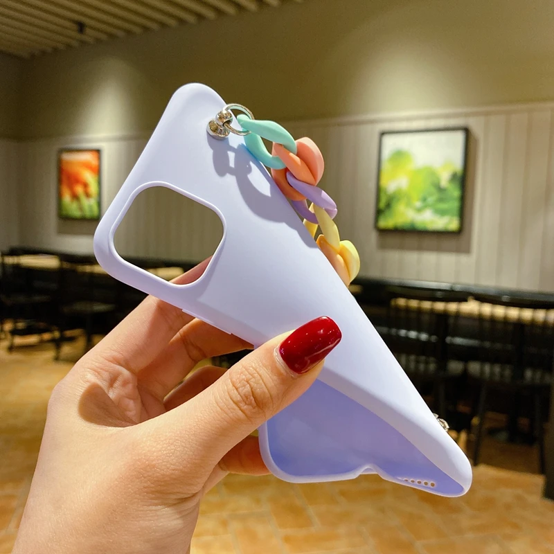 Mielas 3D Saldainiai Meilės Riešo Grandinės Dirželis su Silikono Atveju, Huawei P Smart 2019 2020 2021 Z Psmart Plus Pro Minkštos TPU Atvejais Coque Nuotrauka 4