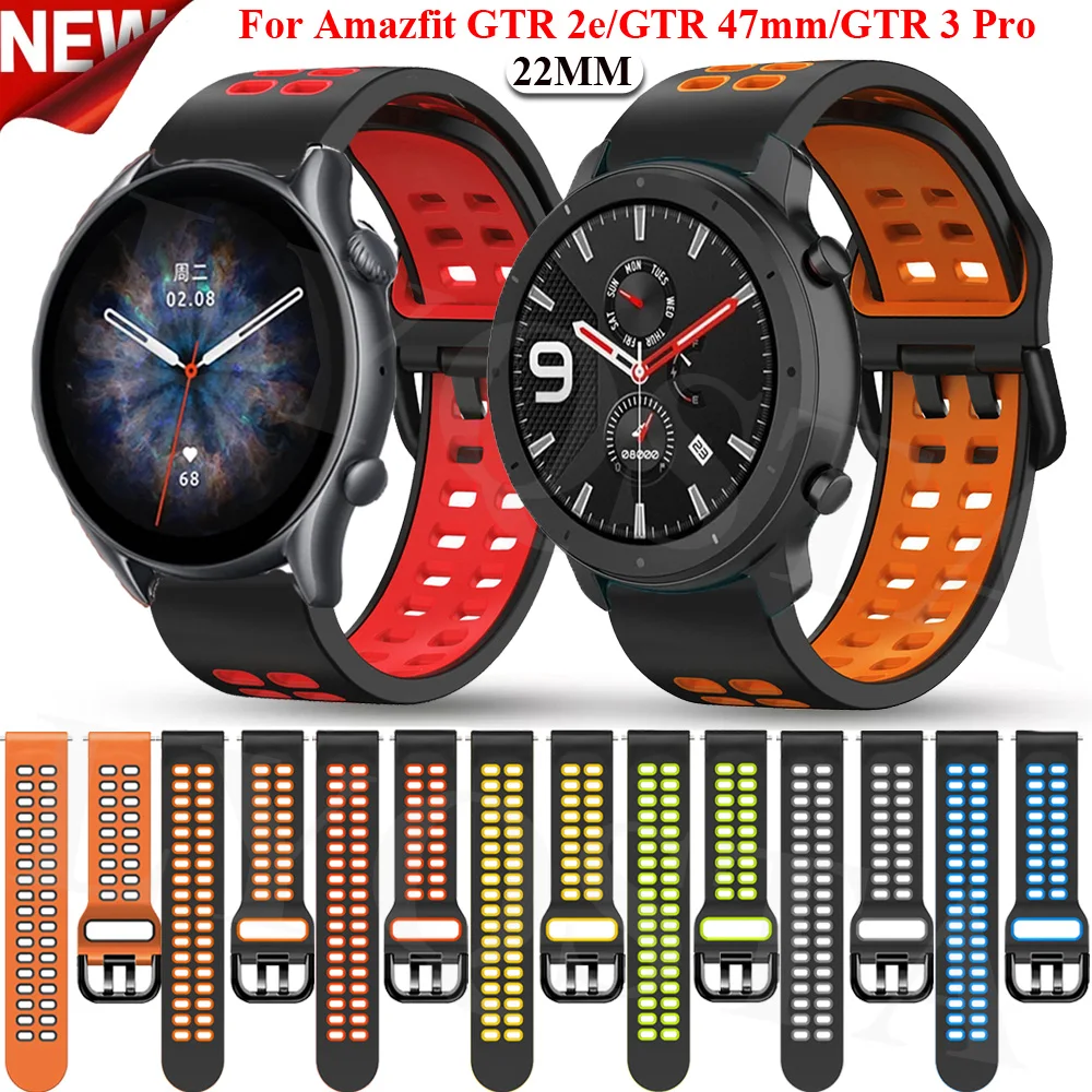 22mm Laikrodžių Dirželiai Xiaomi Huami Amazfit VTR 3 Pro Smartwatch Apyrankę Correa Už Amazfit GTR2 2e/eSIM VTR 47mm Watchband Diržas Nuotrauka 0