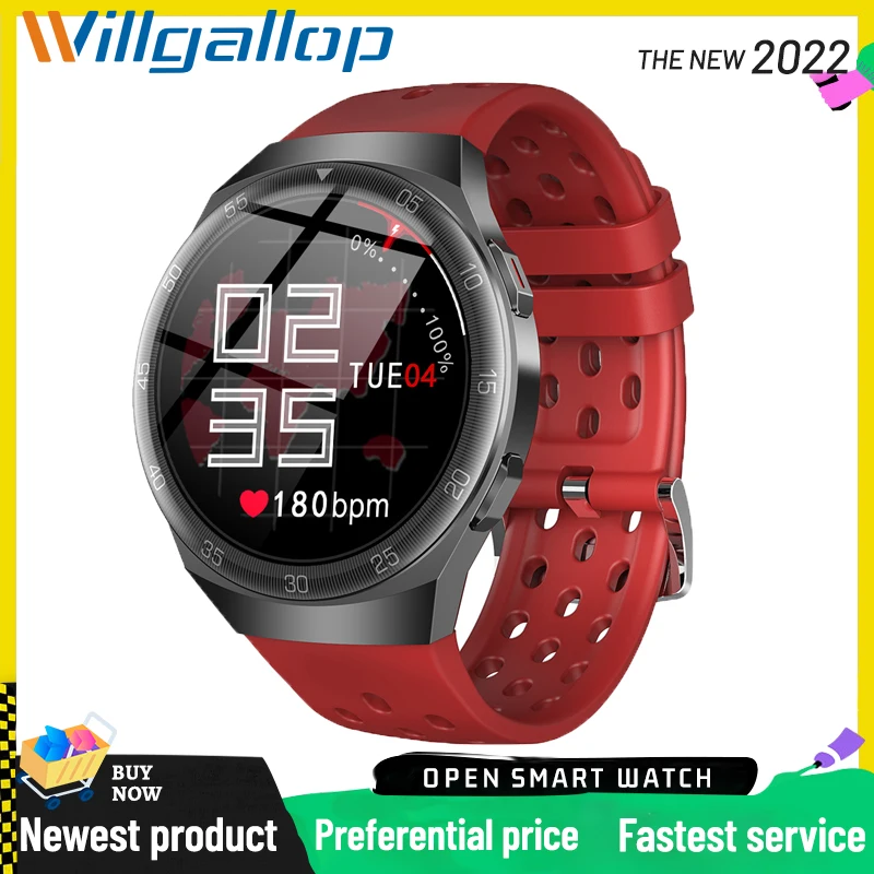 Wilglallop MAX1 1.28-colių Full Touch Screen, Sporto Smartwatch Vyrų, Moterų Fitneso Seklys atsparus Vandeniui Smart Žiūrėti 