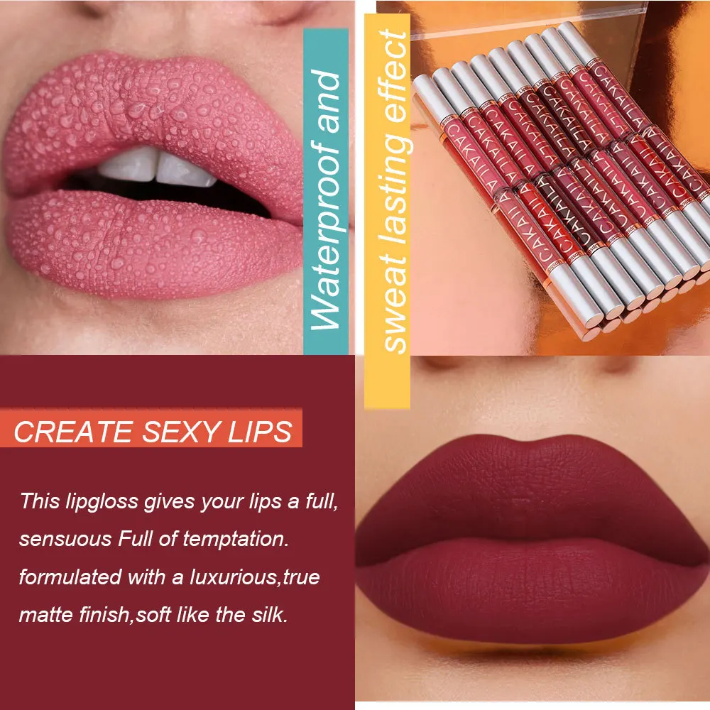 Dancecola Lipgloss Lūpų Matinis Maitina, Drėkina Profesionalų Lūpų Makiažas, Ilgalaikis, Vandeniui Lūpų Kosmetika 18 Spalvų Nuotrauka 3