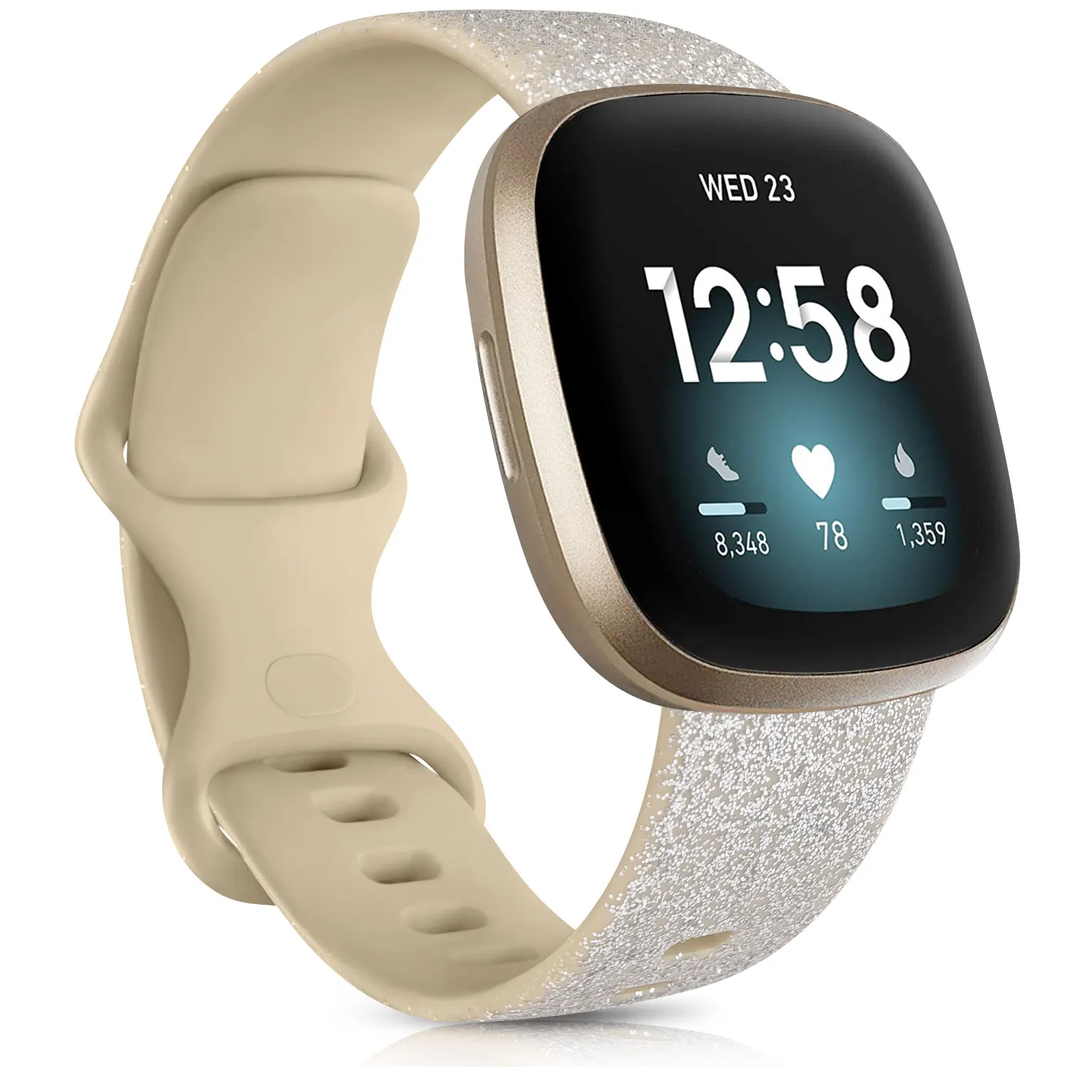 Silikono Sporto Diržu, Fitbit Versa 3 Band Watchband Apyrankė Minkštos TPU Kvėpuojantis Apyrankę, Fitbit Versa 3 Dirželis Žiūrėti Nuotrauka 5