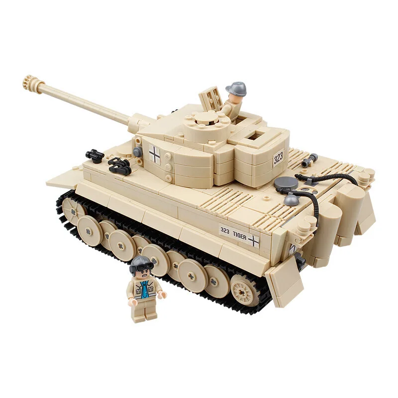 Ewellsold 995pcs Karinės vokietijos King Tiger Tank Kūrimo Bloką Tankas Kareivis Pav Plytų Švietimo Žaislai Childre Nuotrauka 3