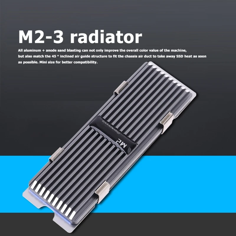 M. 2 SSD NVMe Šilumos Kriaukle heatsink M2 2280 SSD Kietąjį Diską, Aliumininiai Šilumos Kriaukle PC Nuotrauka 0