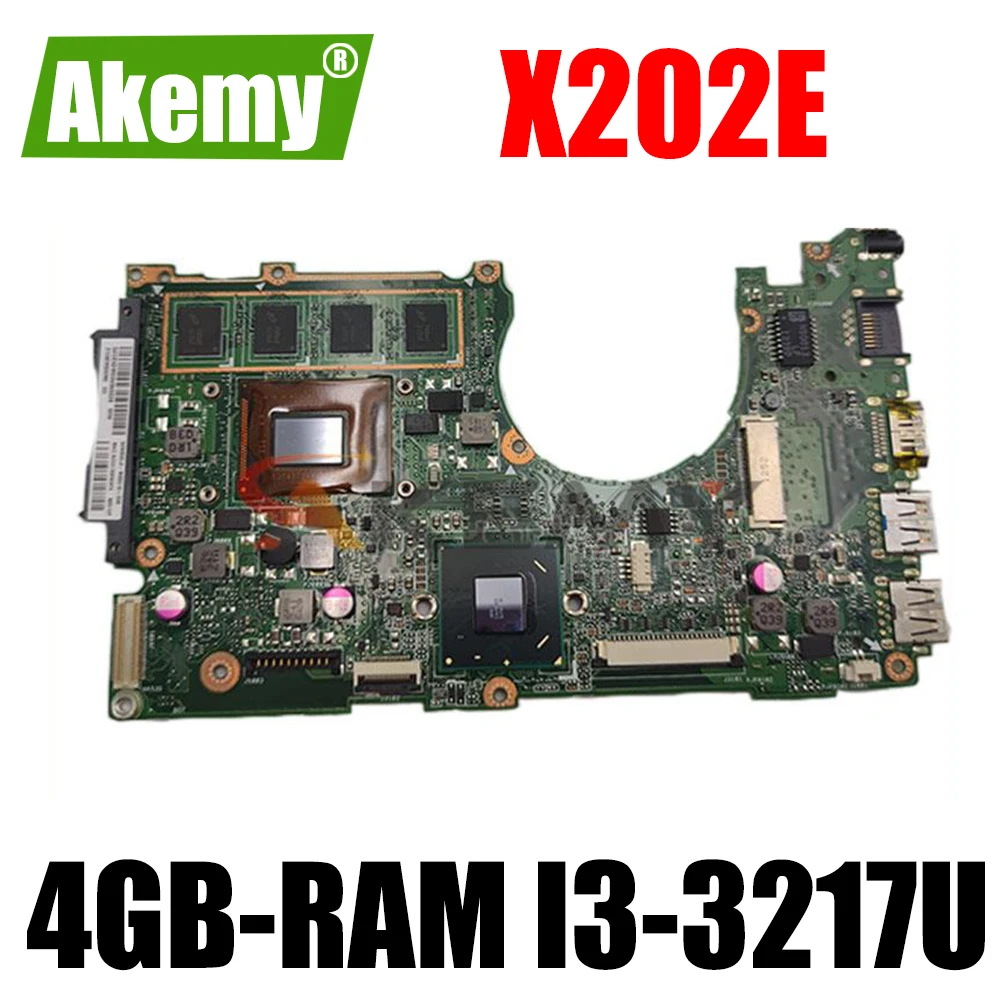 X201E X202E Nešiojamojo kompiuterio motininė plokštė, Skirta Asus X202E X201E S200E X201EP Originalus Sąsiuvinis mainboard Su 4GB-RAM I3-3217U PROCESORIUS Testas Nuotrauka 5